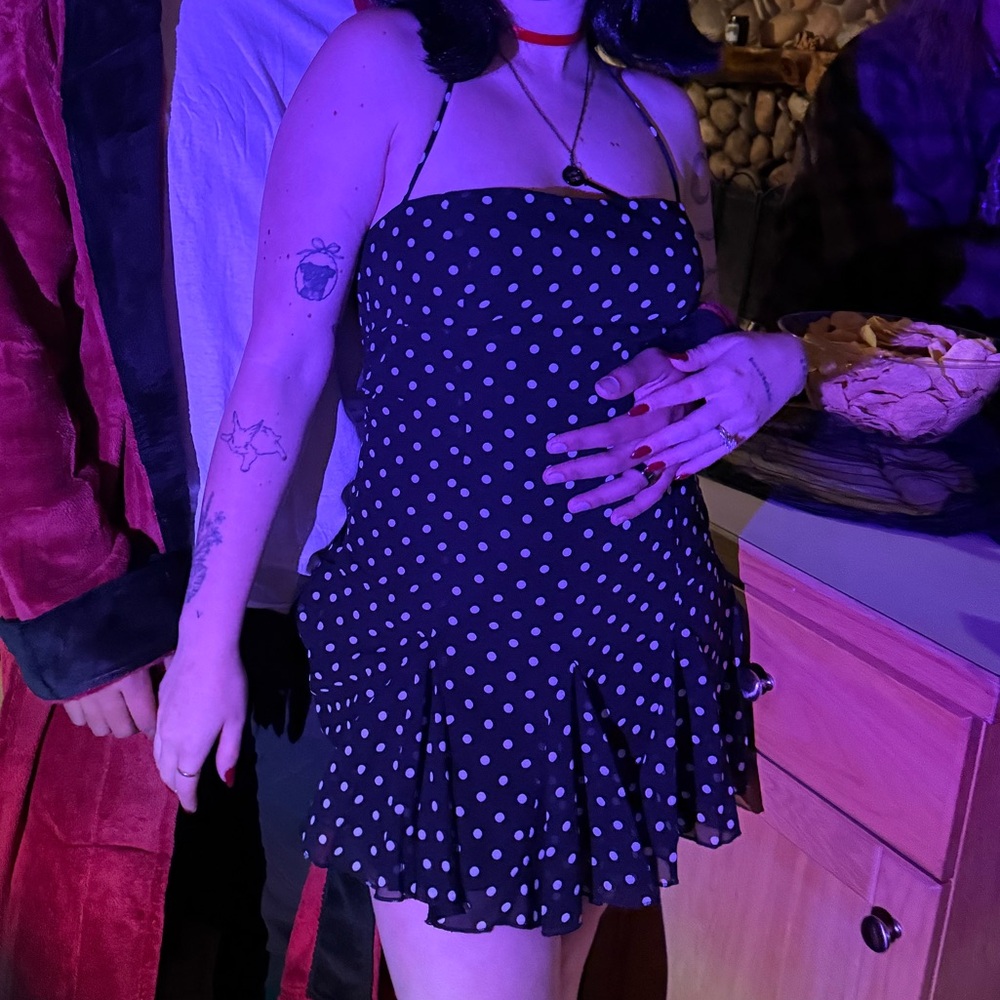 Princess Polly Black and White Polka Dot Dress
